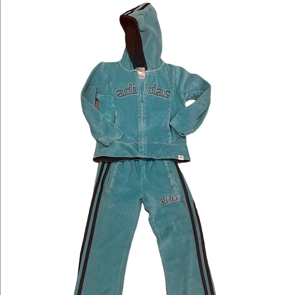 adidas Other - ADIDAS Girls Velour Tracksuit